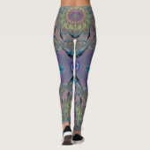 Leggings ~mauve bleu vert 3D ~ Original (Dos)
