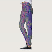 Leggings ~mauve blue green 3D ~ Original (Gauche)