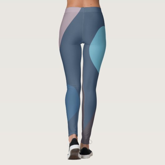 Leggings Mauve et bleu graphique II (Dos)