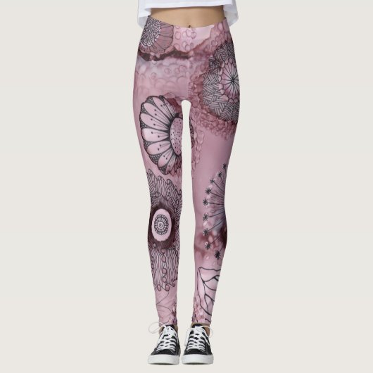 Leggings Mauve Swirl (Devant)