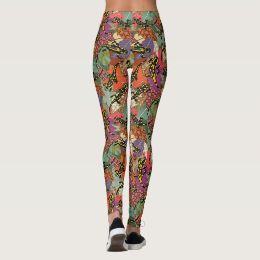 Leggings maximalist salamander forest (Dos)