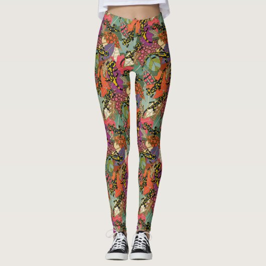 Leggings maximalist salamander forest (Devant)