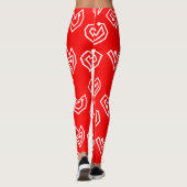 Leggings Mazes de la Saint Valentin blanche (Dos)