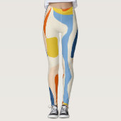 Leggings Me & mien, Formes Pastel Abstraites de Bohême (Devant)