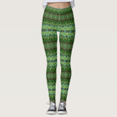 Leggings Médaillon de kaléidoscope Mandala Peacock (Devant)
