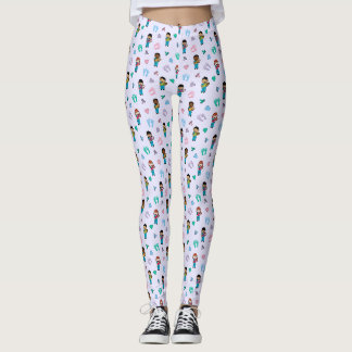 Leggings Médecins mignons et infirmières avec nouveau-nés
