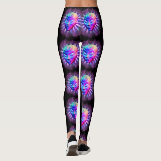 Leggings Méditation psychédélique Alien (Dos)