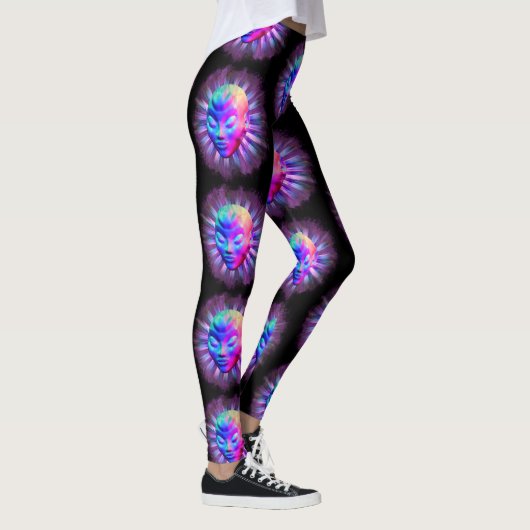 Leggings Méditation psychédélique Alien (Droite)