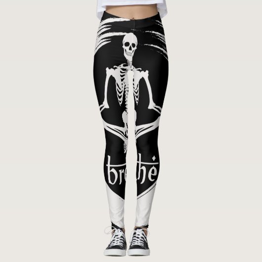 Leggings Méditer le squelette (Devant)