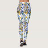 Leggings méditerranéen, tuiles siciliennes, citrons   (Dos)