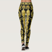 Leggings Medusa d'or avec jambières d'Arabesques (Dos)