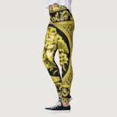 Leggings Medusa d'or avec jambières d'Arabesques (Gauche)