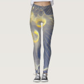 Leggings Méduse bleu et jaune (Devant)