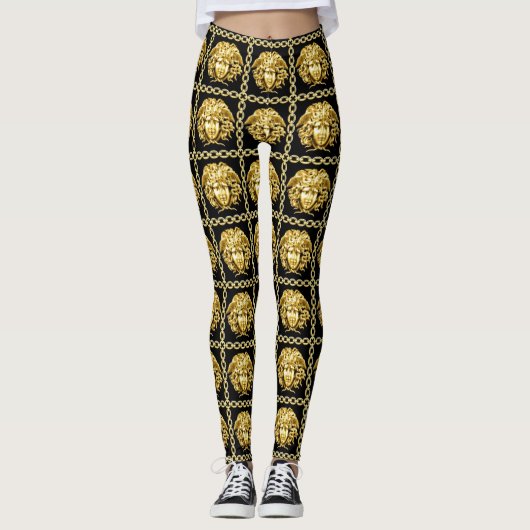 Leggings Méduse dorée enchaînée (Devant)