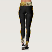 Leggings Méduse dorée, Séraphins et Baldaquin sur noir (Dos)