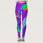 Leggings Méduses sur le pourpre - guêtres (Devant)