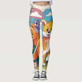 Leggings Meerkats bronzants (Devant)