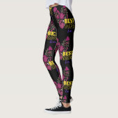 Leggings meilleure mère jamais noire (Gauche)