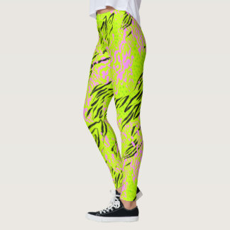 Leggings Mélange animal motif lumineux