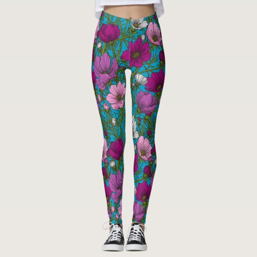 Leggings Mélange cosmos bleu (Devant)