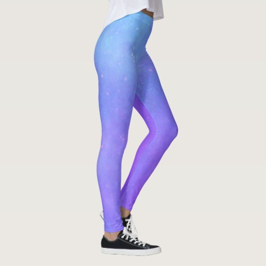 Leggings Mélange de bleu violet bleu ciel céleste (Droite)