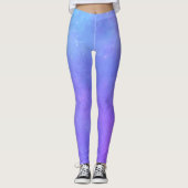 Leggings Mélange de bleu violet bleu ciel céleste (Devant)