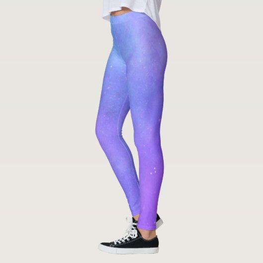 Leggings Mélange de bleu violet bleu ciel céleste (Gauche)