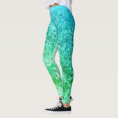 Leggings Mélange De Couleurs Vertes Et Bleues Gradient (Gauche)