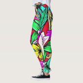 Leggings Mélange de fleurs tropicales Thunder_Cove (Gauche)
