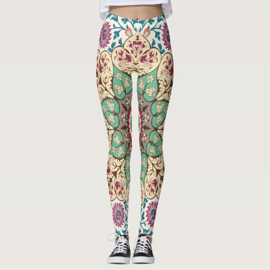 Leggings Mélange de médaillon : Multicolor de style turc (Devant)