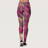 Leggings Mélange de taches opaques et chromées vertes et bo (Dos)