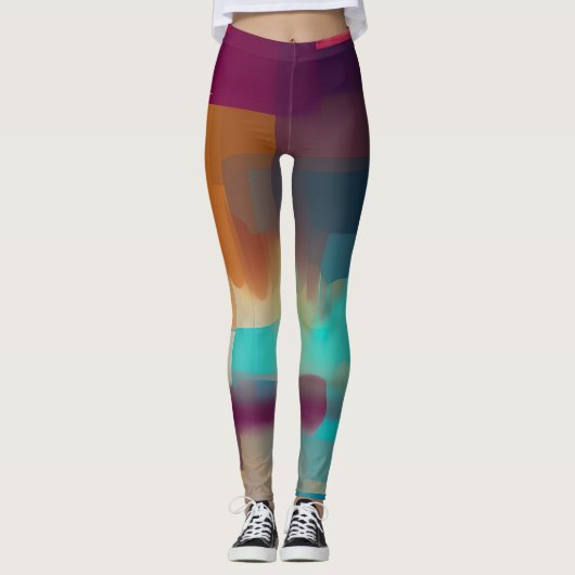 Leggings Mélange de tons rétro colorés (Devant)