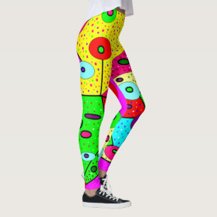 Leggings Mélange Dolly motifs gras couleurs vives