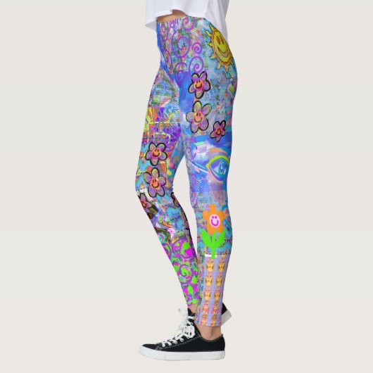 Leggings Mélange du cerveau de Vaporwave (Gauche)