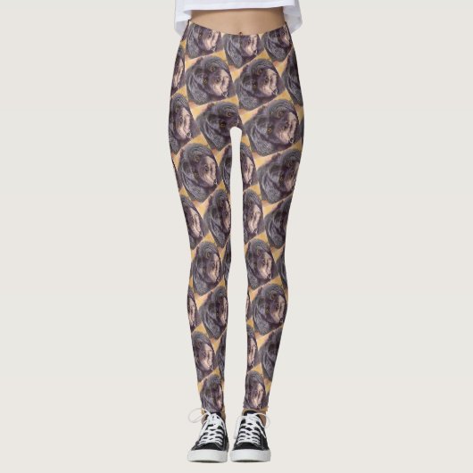 LEGGINGS MÉLANGE NOIR DE CUTIE COCK-A-POO (Devant)