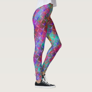 Leggings Mélanger bleu, rouge, orange, lilas ou triangles