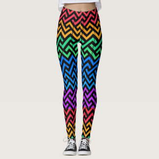 Leggings Mélanger les légendes motifs de couleur