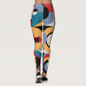Leggings Memphis Abstrait : Style Vintage géométrique. (Dos)