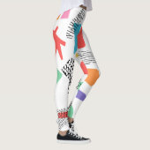 Leggings Memphis Art : Grunge Surface Design (Droite)