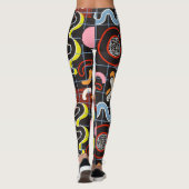 Leggings Memphis Style Pop art Géométrique abstrait No1 (Dos)