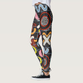 Leggings Memphis Style Pop art Géométrique abstrait No1 (Gauche)