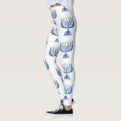 Leggings menorah à fleurs hanoukka (Gauche)