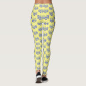 Leggings Menorah bleu moderne (Dos)