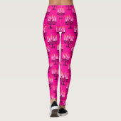 Leggings menorah rose hanoukka purim imprimé juif (Dos)