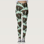 Leggings menthe papillon (Devant)