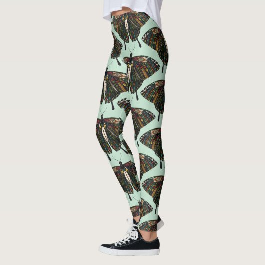 Leggings menthe papillon (Gauche)