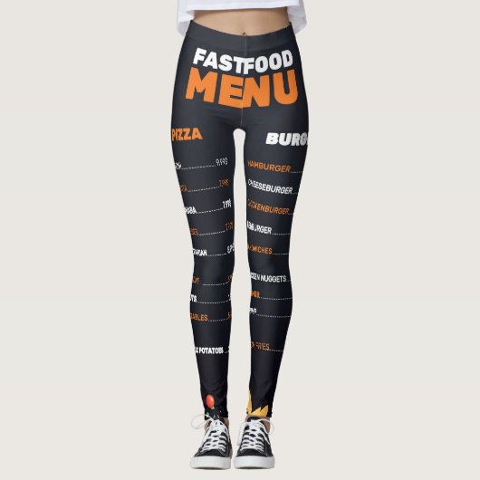 Leggings Menu Fast Food (Devant)