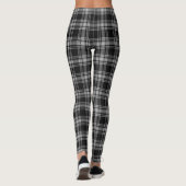 Leggings Menzies Black Scottish Tartan Plaid Motif (Dos)