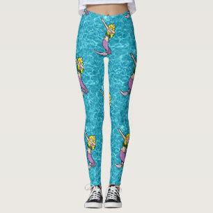 Leggings mer blonde dabbing mermaid