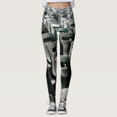 Leggings Mer de cheveux gris (Devant)